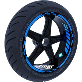 Resim Çınar Extreme Azur Mavi Moto Gp Iç Dış Jant Şeridi Takım Sticker Çınar Extreme 