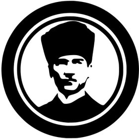 Resim deriny Kemal Atatürk Sticker 20 X 20 Cm 