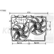 Resim Kale Fan Motoru+davlumbaz 348490 Ducato-ııı 2.3jtd 06- Boxer Jumper KNO-KALE-348490 