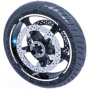 Resim Floresan Beyaz 4 Parçalı Kesikli Jant Şeridi Sticker Çınar Extreme 