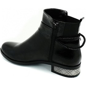 Resim Kadın Kısa Topuklu Bot SİYAH KIRIŞIK RUGAN 