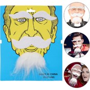 Resim AyrStore Beyaz Renk Kendinden Yapışkanlı Takma Sakal Bıyık Ve Kaş Seti 