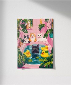 Resim Çerçevesiz Poster Köpük Partisi Başlasın 