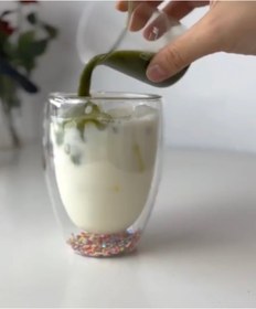 Resim 300 Ml Çift Cidarlı Borosilikat Yıldız Simli Çift Cidarlı Cam Bardak Kahve Sunum Kokteyl Bardağı 