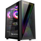 Resim Gamepower Ravadin Atx 3* Argb Infinity Fan Temper Cam Gaming Siyah Kasa 550W 80+ Bronze Dahili Psu 