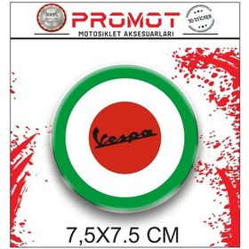Resim Vespa 3d Logo Sticker 7cm 3 