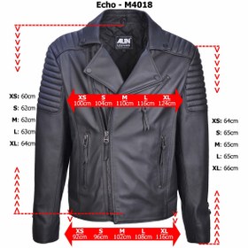 Resim Echo Siyah Biker Hakiki Deri Ceket Erkek - Siyah / L / Gerçek Deri 
