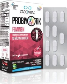 Resim Zade Vital Probiotics Feminen 30 Kapsül Probiyotik 