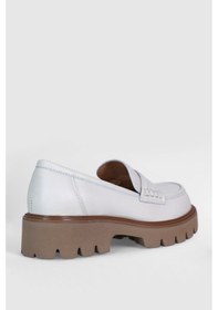 Resim Lufian Anna Kadın Deri Ayakkabı Ekru Ekru 122230010100520 Ekru 