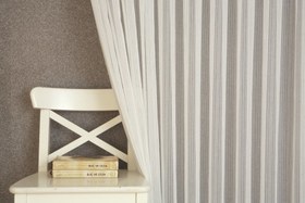 Resim MASSARELLİ ÇİZGİLİ TÜL EKRU 1-2 SEYREK PİLE 200X260 