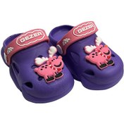 Resim Gezer Kaydırmaz Taban Kız Çocuk Terlik Geyik Mor Lila 001 