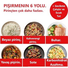 Resim Instant Pot Hızlı Pilav Pişirici ve Buharlı Pişirici - Otomatik, Buharlı Pişirici, Sote ve Kızartma Makinesi, 20 Porsiyon Kapasiteli, 2.8l 