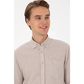 Resim U.s. Polo Assn. Erkek Taş Gömlek Desenli 50308596-VR049 