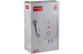 Resim King K 7008 Ekvator Ani Su Isıtıcı Şofben 3000 4500 7500 Watt Duş Tutucu Özellikli Beyaz 
