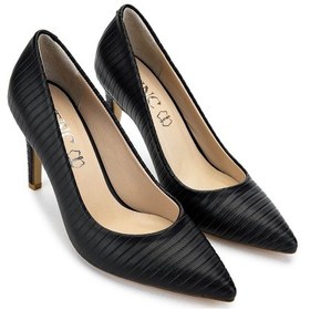 Resim Tamer Tanca Kadın Hakiki Deri Siyah Stiletto Ayakkabı 886 5205 Bn Ayk Y26 Sıyah 01 
