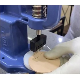 Resim SRTfootcare Padova Sıralı Çok Delikli Vida Başlı Deri Zımbası 4mm Deri El Aleti 