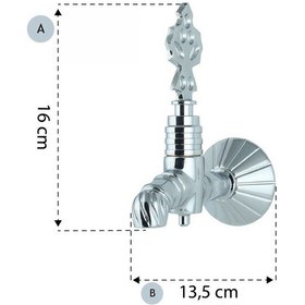 Resim FKN LPD İkili Burmalı Antik Osmanlı Musluk 