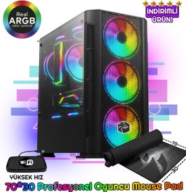 Resim I5-3470 16gb Ram 320gb Hdd 4gb 128 Bit Rx550 Ekran Kartı Oyuncu Masaüstü Bilgisayarı 