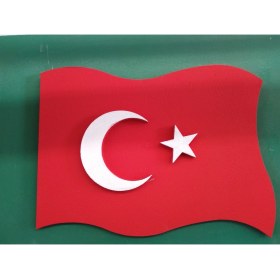 Resim Pakpiyer Türk Bayrağı Köpük Dekor Strafor Motif Boyalı 