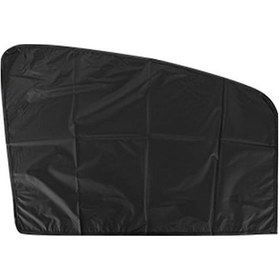 Resim Yaz Güneşliği İçin 10 Mıknatıslı Tam Karanlık Araç Perdesi - Sürücü Koltuğu Siyah 