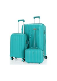 Resim Mçs Polipropilen 3lü Valiz Seti Büyük & Kabin & Makyaj V305 S21yy1000082-set 00207 Cam Göbeği 