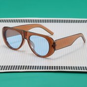Resim 1 adet Yeni Kadınlar Geniş Ayaklı Gözlük Büyük Çerçeve Jöle Renk Basit Retro Tarzı, Erkekler ve Kadınlar için Uygun 