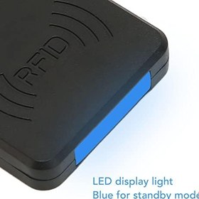 Resim Telefon Kartı Okuyucu, C Tipi Arayüz Cep Telefonu Kart Okuyucu Yüksek İletim Verimliliği 125Khz Dayanıklı Tak ve Çalıştır Cep Telefonu için (Siyah) 