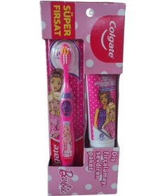 Resim Colgate Barbie Çocuk Diş Macunu 75 ml + Barbie Diş Fırçası Seti 