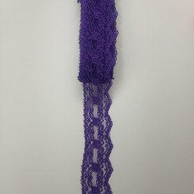 Resim 5 metre Kordoneli Dantel 3,5 cm - Çeşitli renklerde pasalı dantel - Viyolet 