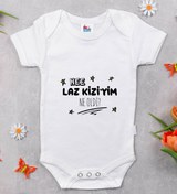 Resim Bitmeyen Kartuş Bk Kids Laz Kizi'yim Tasarımlı Beyaz Bebek Body Zıbın-1 