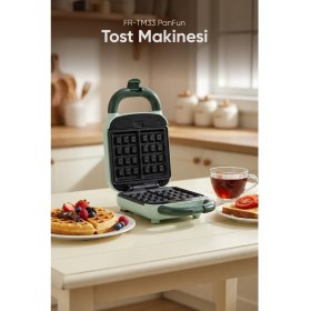 Resim Fressi Tost Ve Waffle Makinesi | Çıkarabilir Yapışmaz Plakalı | 5 Ayrı Plaka | Fr-tm33 Panfun 