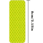 Resim Beyaz 10 Adet Araba Tampon Yansıtıcı Güvenlik Şeridi Çıkartmaları - Gece Sürüş Güvenliğinizi Ve Stilinizi Geliştirin A-11 