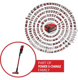 Resim Einhell Akülü Dikey Süpürge Te-Sv 18 -Solo X-Change (-, 18V, Torbasız, Siklon Teknolojisi, Boost Modu, 3’lü 