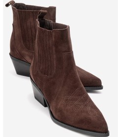 Resim Luvishoes Julıeta Kahverengi Süet Hakiki Deri Kadın Western Bot Kahverengi 