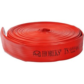Resim 1½" İçi Dışı Kaplamalı Kırmızı 30 Metre Yangın Hortumu Ts 9222 Sertifikalı 