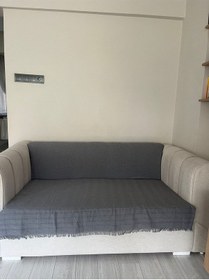 Resim Koltuk Örtüsü Balıksırtı Desenli Gri 