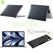 Resim CEPCASE Macbook Pro 13.3' 2022 M2 A2686 Kılıf Diamond Pırıltılı Kapak Ekran Koruma Klavye Koruma Set 