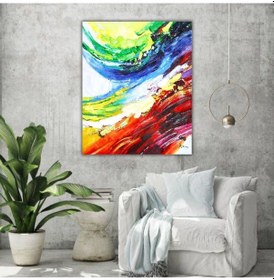 Resim Yağlı Boya Tablo %100 El Yapımı 84cmx100cm Soyut Dokulu 