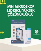 Resim Clevora LED Aydınlatmalı 80–200 Kat Büyütmeli Cep Mikroskop 