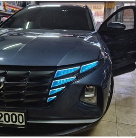 Resim Hyundai Tucson Gündüz Farı Sticker Seti Mavi 2021-2024 