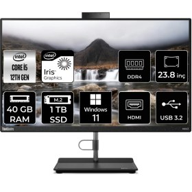 Resim Lenovo Thinkcentre Neo 30A i5 1240P All In One Bilgisayar 40GB RAM 1TB SSD 23.8" FHD Win11 Pro + Per4 USB 12B0002CTXP438 