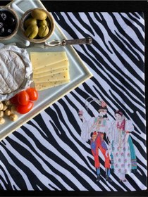 Resim Best Couple Kumaş Amerikan Servis 4'lü Set - 35x50cm Keten Kumaş Ulusl.yıkama Ve Solmama Sertifikası Çok Renkli 