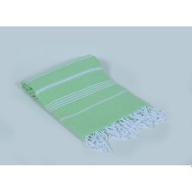 Resim Sultan Peştemal Açık Yeşil %100 Pamuk 90x180 Cekme Yapmaz Banyo-Plaj Havlusu 