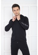 Resim Erkek Spor Lacivert Spor Slimfit, Kapüşonlu, 4 Cepli, 4 Mevsim Eş Lacivert 