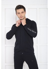 Resim Erkek Spor Lacivert Spor Slimfit, Kapüşonlu, 4 Cepli, 4 Mevsim Eş Lacivert 