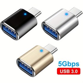 Resim YENİ Tip-C OTG Adaptörü Mini Taşınabilir Alüminyum Alaşımlı Tip-C Erkek USB 3.0 Dişi Dönüştürücü Android Telefon USB Disk için 