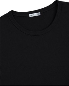 Resim Vadon 1003 Kadın Pamuklu Slim Fit Bisiklet Yaka Yumuşak Dokulu Basic T-shirt Siyah 