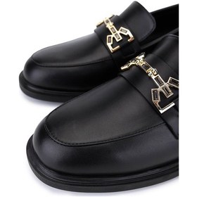 Resim Tamer Tanca Kadın Hakiki Deri Siyah Deri Loafer Ayakkabı 1061 5117 Bn Ayk Sk25-26 Sıyah Dr Siyah 