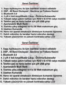 Resim Usb-509 Usb -bluetoothmp3- Radyo Çalar Oto Teyp Enerji Oto Power 3 Anfi Çıkışlı 