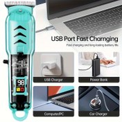 Resim 1 adet Erkek Saç Kesme Makinesi, Profesyonel Dikişsiz T-Blade Elektrikli Tıraş Makinesi Seti, Kablosuz USB Şarjlı LCD Ekranlı, Erkek Hediyesi, 10 Önemli Tatil İçin İdeal (Noel, Cadılar Bayramı, Paskalya, Sevgililer Günü, Şükran Günü) 